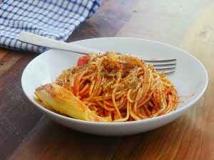 Butter ,anchovy and tomato pasta